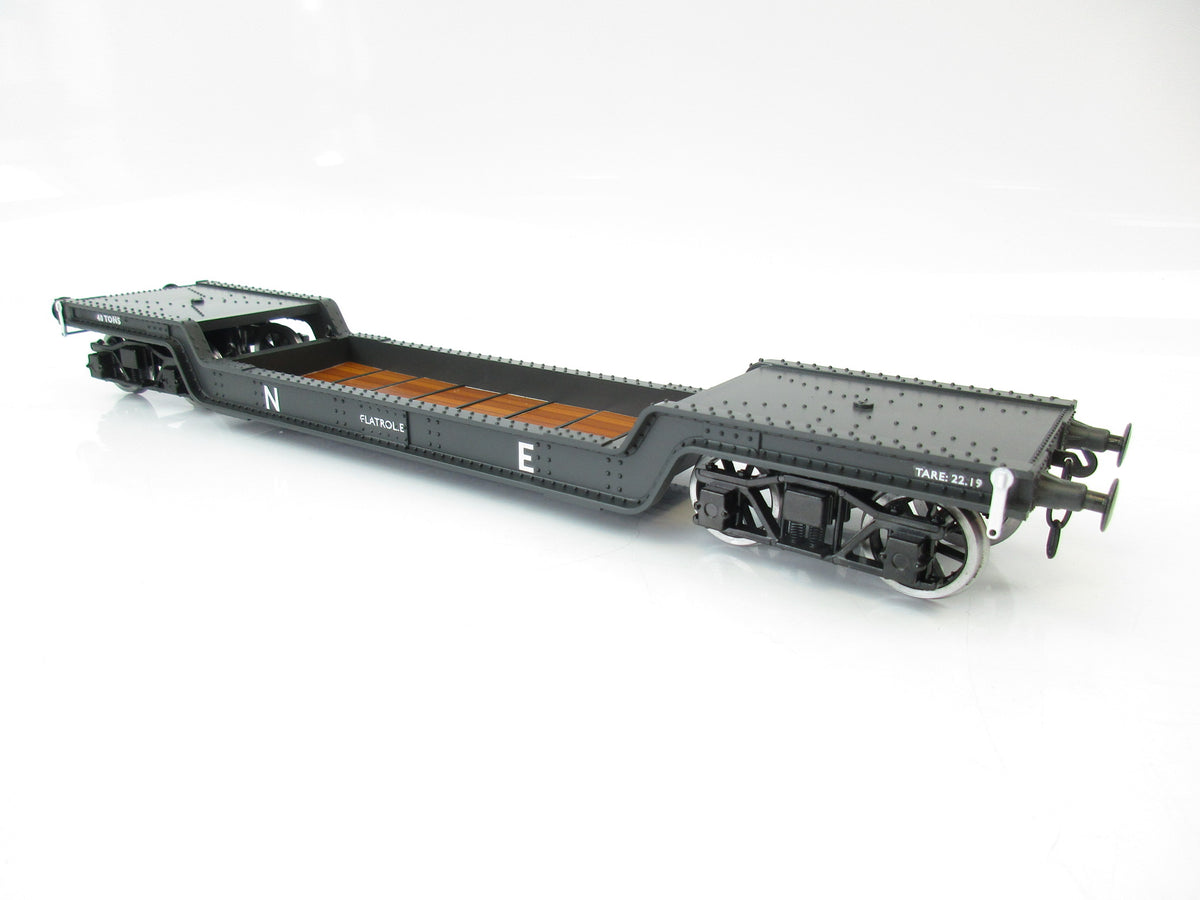 Darstaed D32-10 7mm Finescale O Gauge 45 Ton Bogie Well Wagon NE Livery
