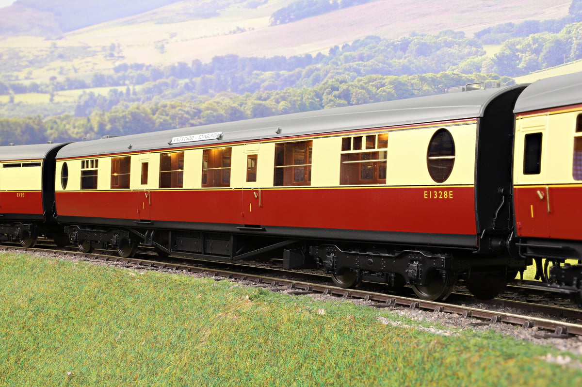 Darstaed D24-2-12A Finescale O Gauge BR (Ex-LNER) Thompson Mainline FKL (First Class with Ladies Retiring Room) Coach, Crimson &amp; Cream &#39;E1328E&#39; (From &#39;The Elizabethan&#39;)