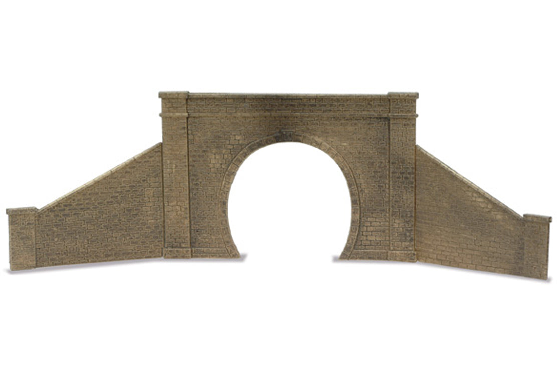 Peco O Gauge Lineside LK-731 Lineside Tunnel Mouth &amp; Walls, Stone Type - Single Track