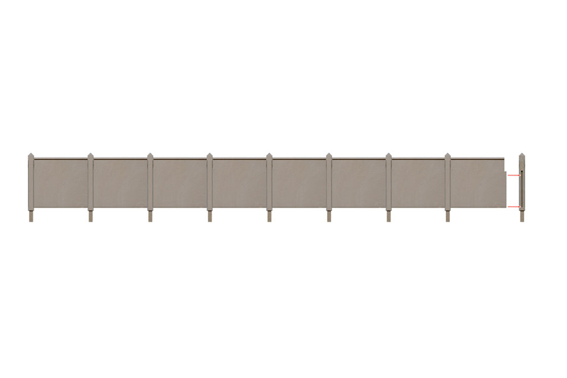 Peco O Gauge Lineside LK-744 Concrete Fencing (SR Panel Type), kit