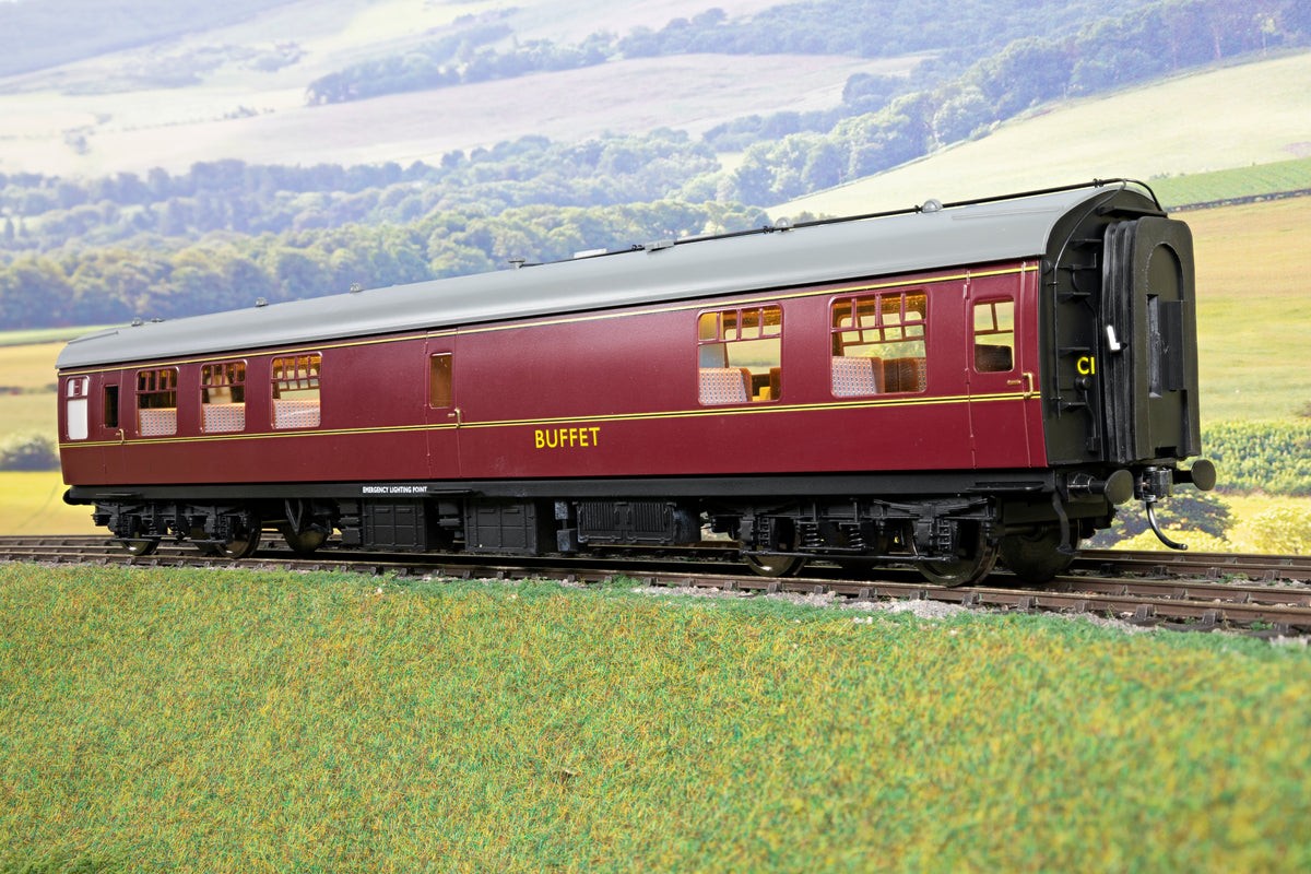 Darstaed D21-5-07 Finescale O Gauge BR Mk1 RMB (Restaurant Mini Buffet), Lined Maroon