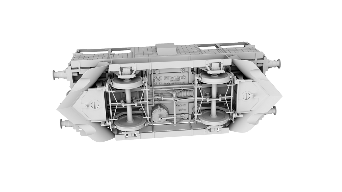 Ellis Clark Trains E3046A Finescale O Gauge Shark Ballast Brake Plough &#39;DB993737&#39;, Engineers Yellow &amp; Grey &#39;Dutch&#39; (Pre-order)