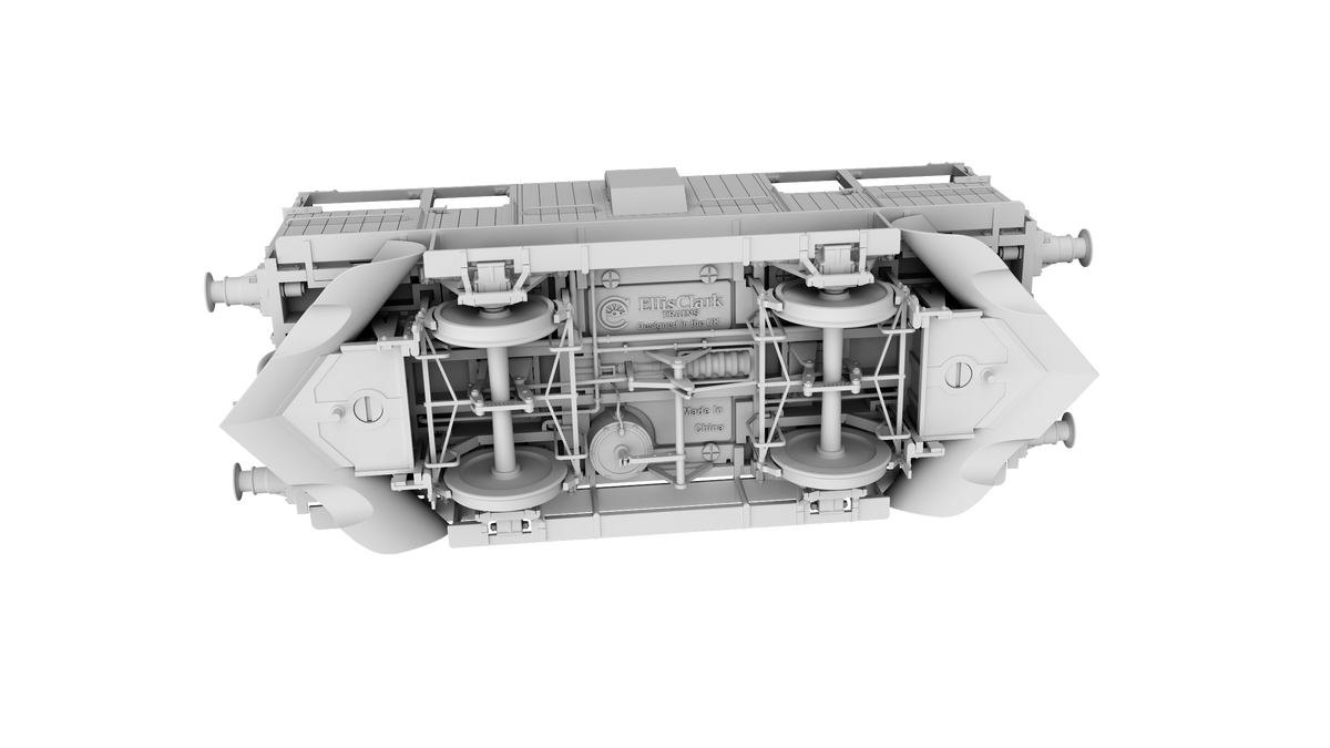Ellis Clark Trains E3048U Finescale O Gauge Shark Ballast Brake Plough Unnumbered, Engineers Yellow &amp; Grey &#39;Dutch&#39; (Pre-order)