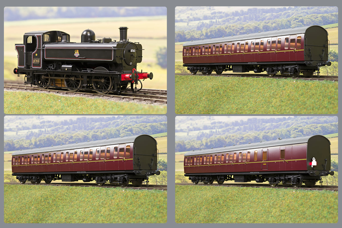 Dapol 57xx Pannier &amp; 3 Darstaed Mk1 Suburbans for £640