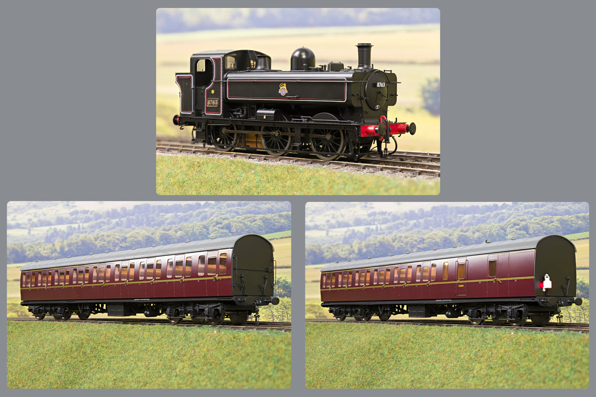 Dapol 57xx Pannier &amp; 2 Darstaed Mk1 Suburbans for £475