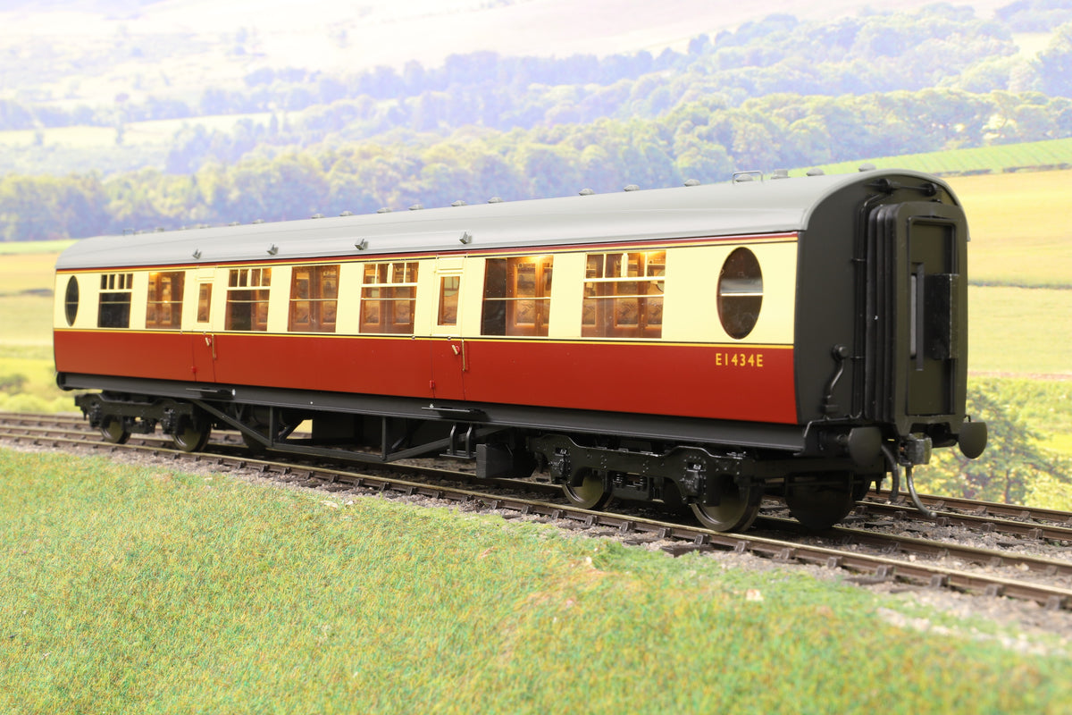 Darstaed D24-2-01A Finescale O Gauge LNER/BR Thompson Mainline TK (Third Class) Coach, Crimson &amp; Cream &#39;E1434E&#39;