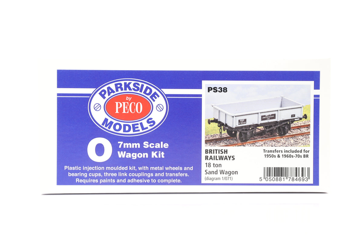 Parkside Dundas O Gauge PS38 British Railways 18 ton Sand Wagon Kit w/Wheels