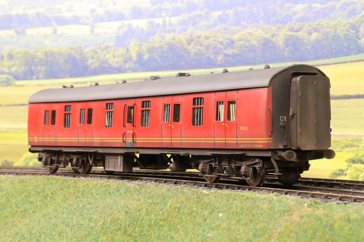Darstaed Finescale O Gauge BR Mk1 57&#39; BG, Post Office Red, Custom Numbered &amp; Weathered