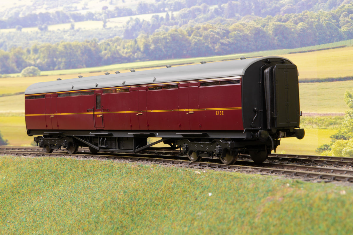 Darstaed D24-3-07A Finescale O Gauge LNER Thompson Mainline BG (Full Brake) Coach, Lined Maroon &#39;E13E&#39;