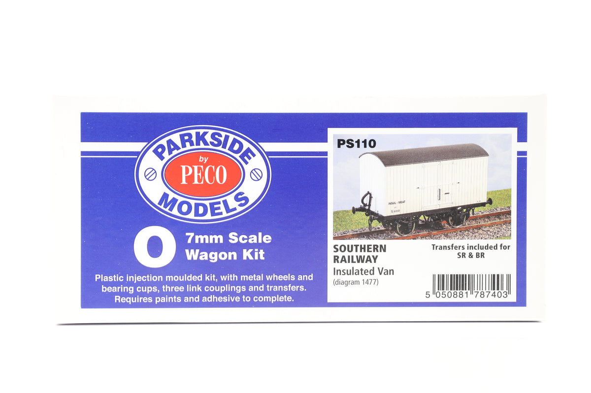 Parkside Dundas O Gauge PS110 Southern Railway Insulated Van Wagon Kit w/Wheels