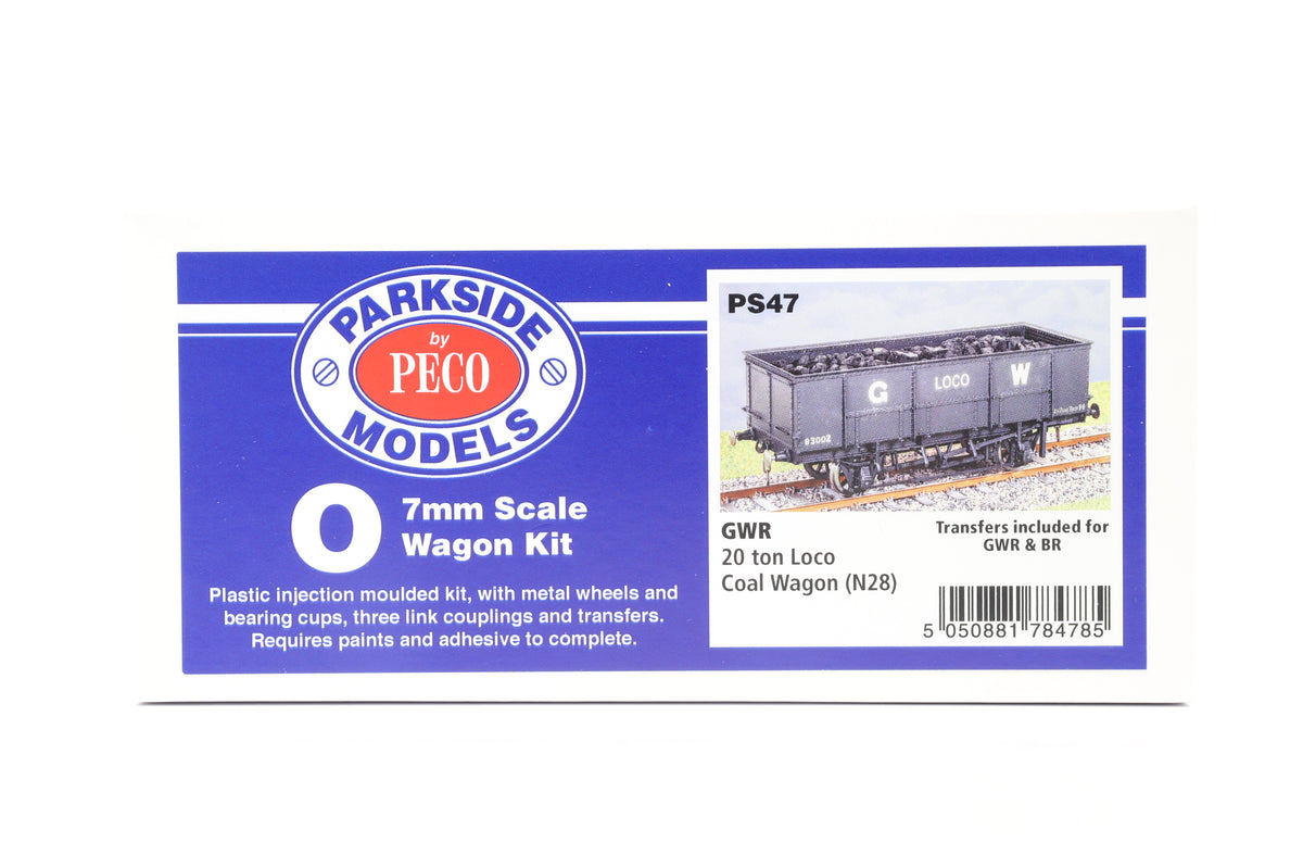 Parkside Dundas O Gauge PS47 GWR 20 ton Loco Coal Wagon Kit w/Wheels