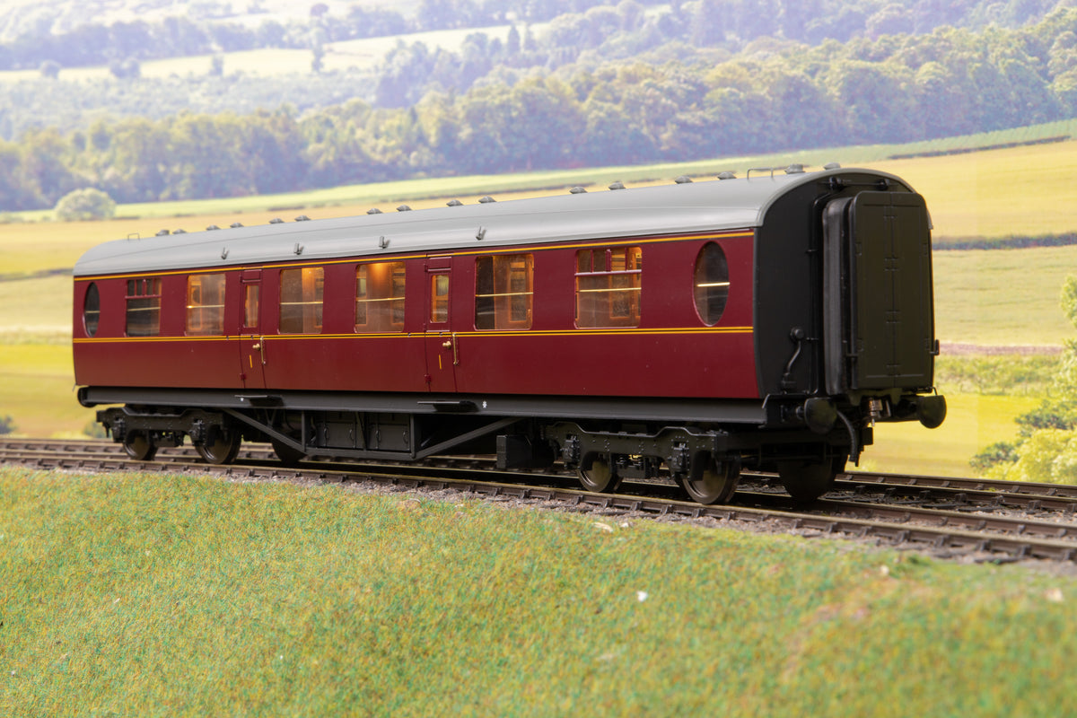 Darstaed D24-3-04RU Finescale O Gauge LNER Thompson Mainline FK (First Corridor) Coach, Lined Maroon &#39;Un-numbered&#39;