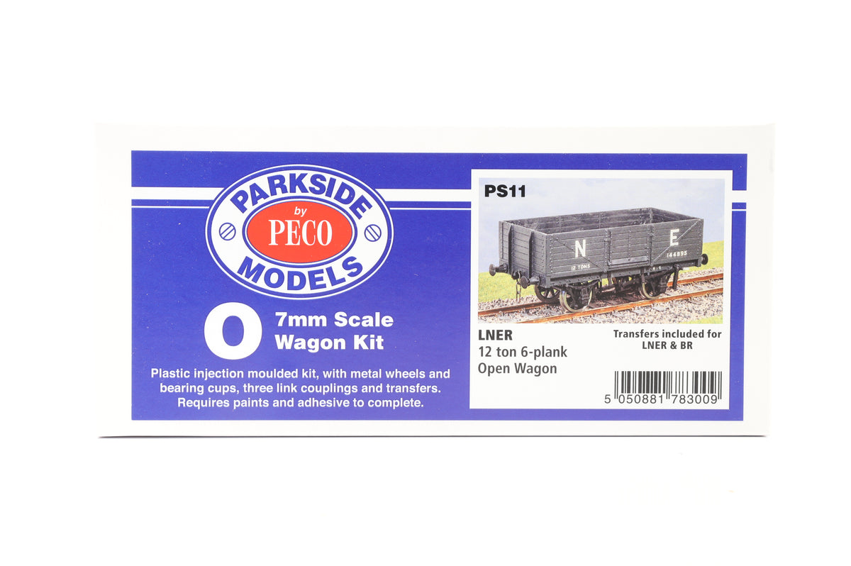 Parkside Dundas O Gauge PS11 LNER 12 Ton 6-Plank Open Wagon Kit w/Wheels