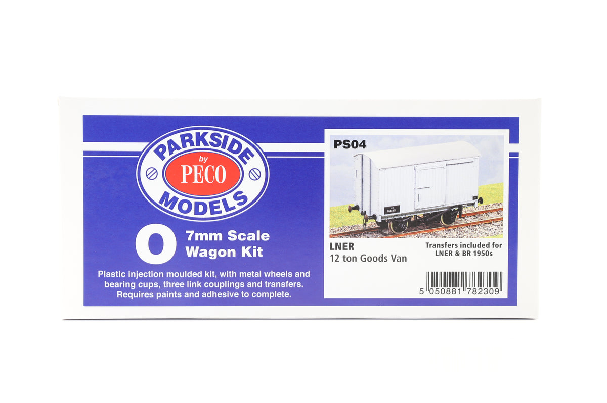 Parkside Dundas O Gauge PS04 LNER 12 Ton Goods Van Kit w/Wheels