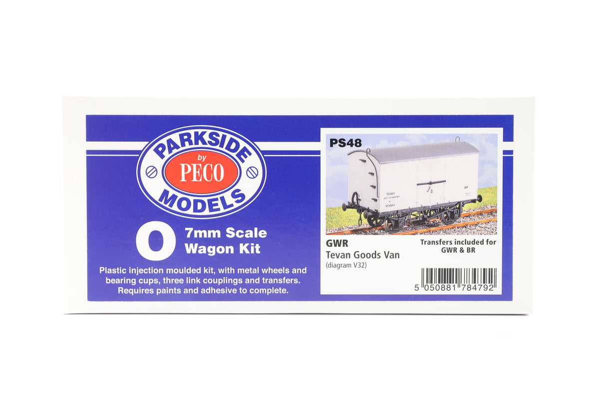 Parkside Dundas O Gauge PS48 GWR Tevan Goods Van Kit w/Wheels